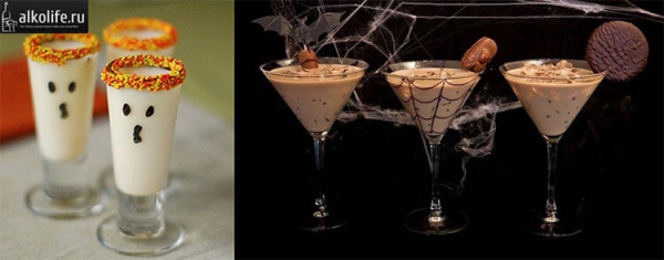 Алкогольные и безалкогольные коктейли на Хэллоуин